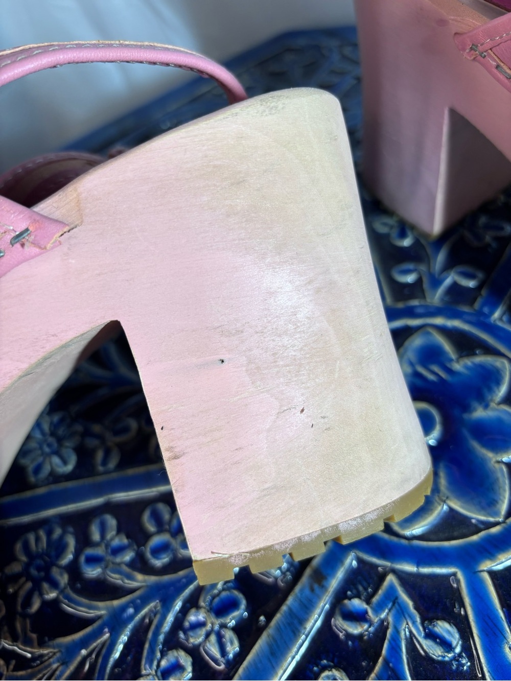 Swedish Hasbeens Women's Pink Platform Clog Size 38, 7.5 - Picture 5 of 11